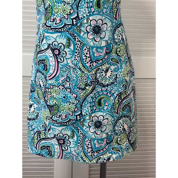 Lilly Pulitzer Paisley Mini Dress Women’s Size 2 Blue Green Pink - Picture 3 of 13